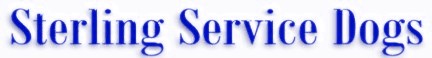 Sterling Service Dog - Blue Text Title Logo